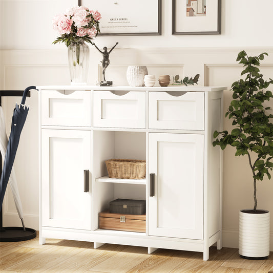 Buy Cabinets With Drawers and Shelves White Home Storage Furniture Global swanky 3