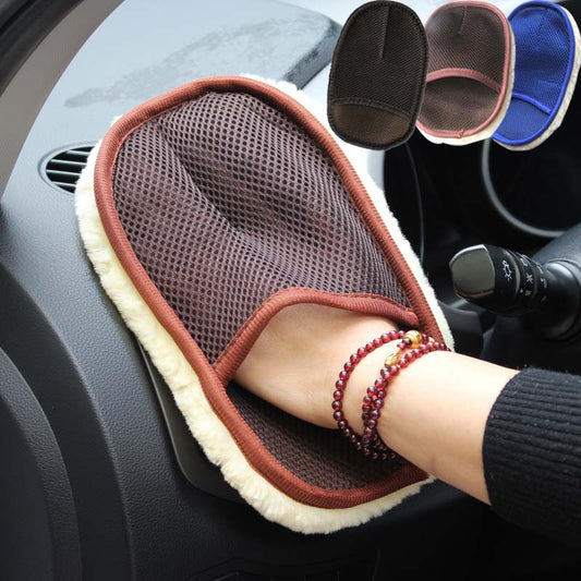 Buy Car Wash Glove with Microfiber & Sponge for Gentle Cleaning global swanky 1
