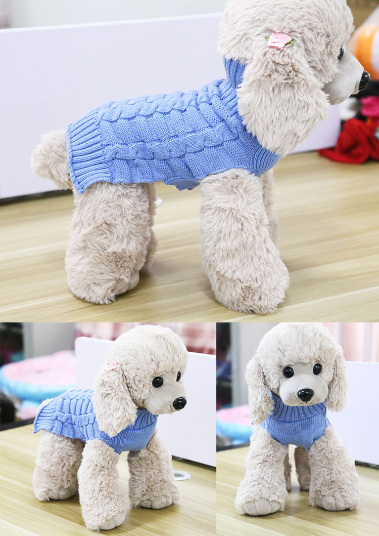 Buy Cashmere Pet Sweater – Twisted Rope Dog Winter Clothes global swanky 2