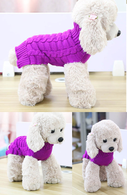 Buy Cashmere Pet Sweater – Twisted Rope Dog Winter Clothes global swanky 3