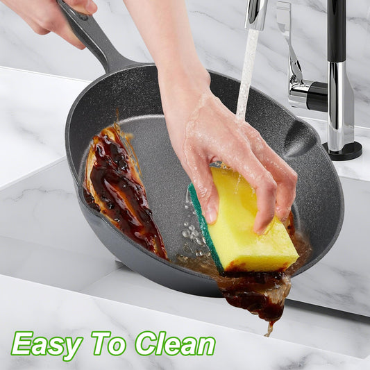 Buy Cast Iron Skillet Set 3Pcs Pre-Seasoned Oven Safe Frying Pans global swanky 3