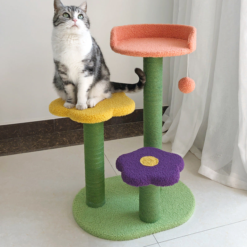 Buy Cat Tower Climbing Tree Scratch Board Wear-Resistant for Cats global swanky 1