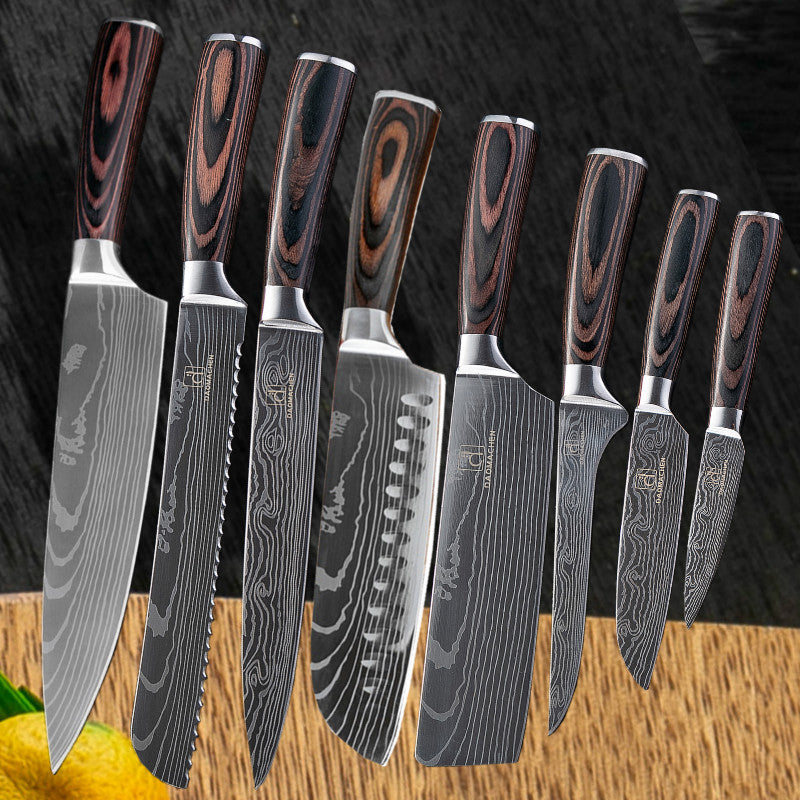 Buy Chef Knives Kitchen Knives Cleaver and Slicing Knife Set global swanky 1