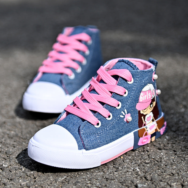 Buy Children’s Canvas Shoes Girls’ Sneakers Comfortable & Stylish global swanky 1
