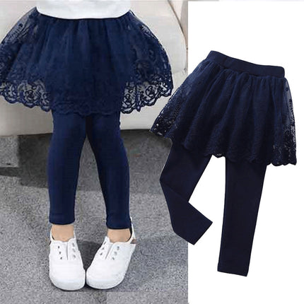 Buy Children's Fake 2 Girls Leggings Cotton Lace Skirt Pants 
Global swanky 1
