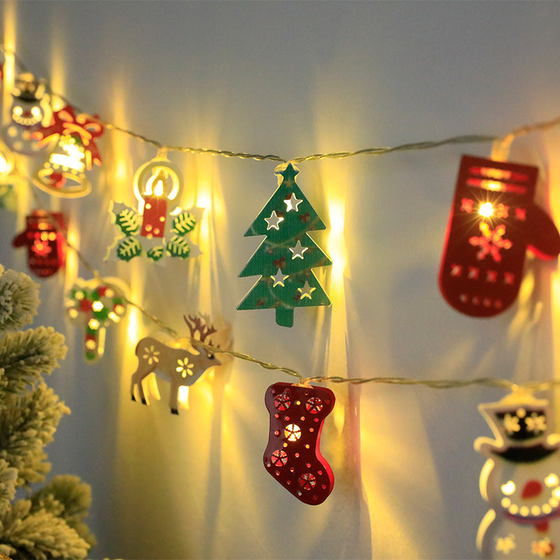 Buy Christmas LED Light String Santa Snowman Elk Ornament Decor global swanky 1