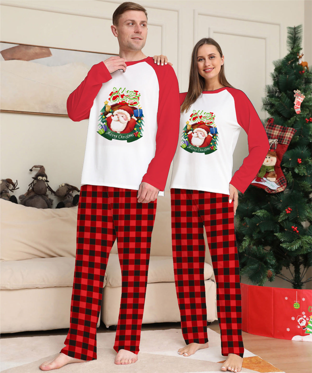 Buy Christmas Parent-Child Clothes – Matching Pajamas Set Family global swanky 3