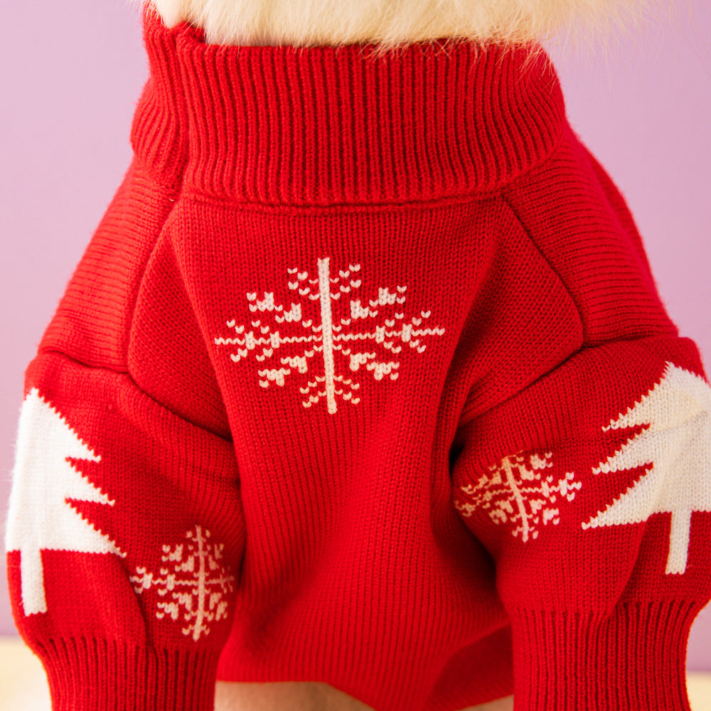 Buy Christmas Tree Elk Christmas Dog Sweater for Winter Wear globalswanky 03
