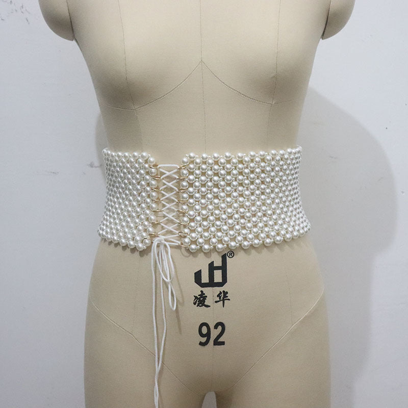 Buy Classic Handmade Beaded Waist Cincher – Commuter Elastic global swanky 2