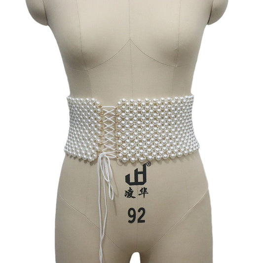 Buy Classic Handmade Beaded Waist Cincher – Commuter Elastic global swanky 3