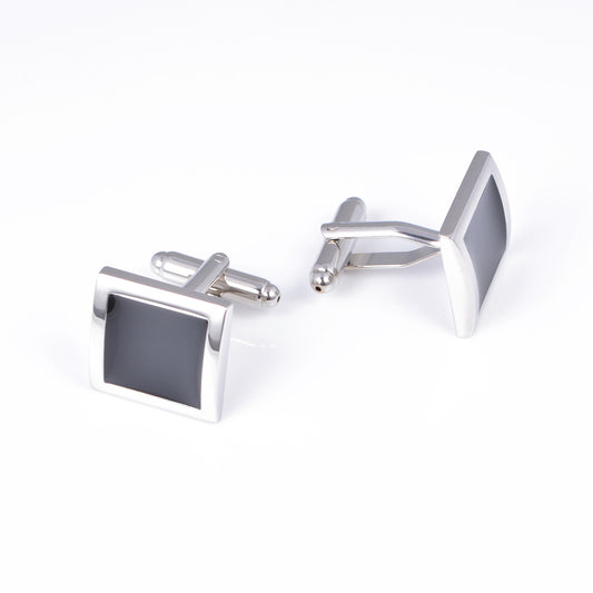 Buy Classic Square Black French Cufflinks Nail Style Online globalswanky 3