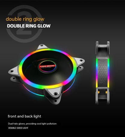 Buy Colorful LED Desktop Computer Fan for RGB Cooling and Airflow global swanky 2