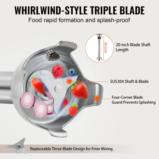 Buy Commercial Immersion Blender 350W Heavy Duty Hand Mixer Tool global swanky 3