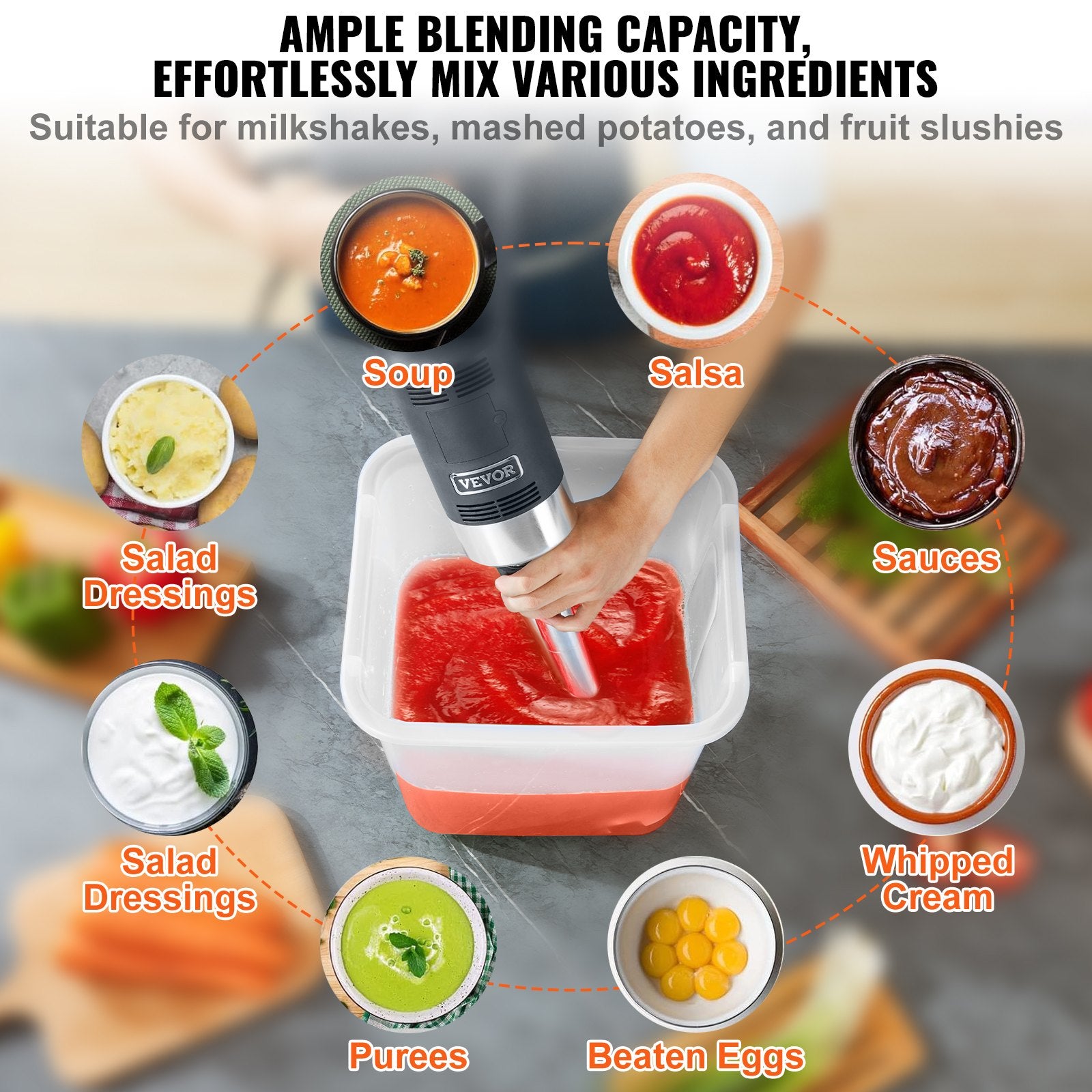 Buy Commercial Immersion Blender 500W Heavy Duty Hand Mixer Tool global swanky 3