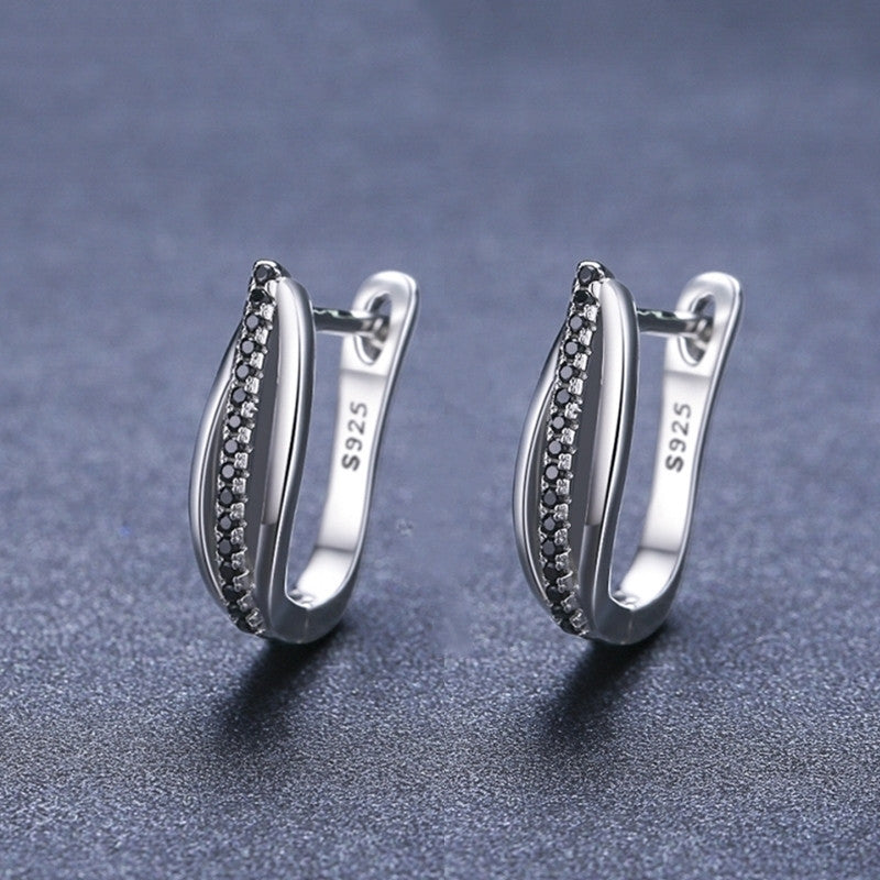 Buy Copper Retro Hong Kong Style Zircon Earrings – Elegant Design global swanky 1
