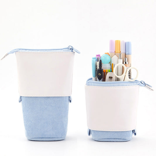 Buy Corduroy Retractable Pencil Case Multifunctional Storage global swanky 4