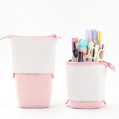 Buy Corduroy Retractable Pencil Case Multifunctional Storage global swanky 5