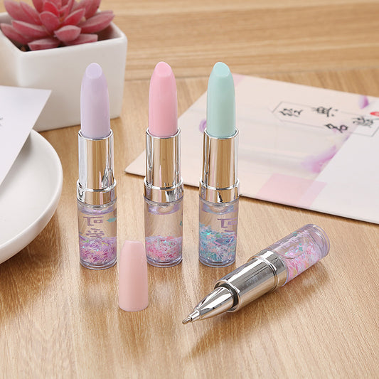 Buy Creative Heart Red Flow Sand Signature Pen Cute Stationery global swanky 1