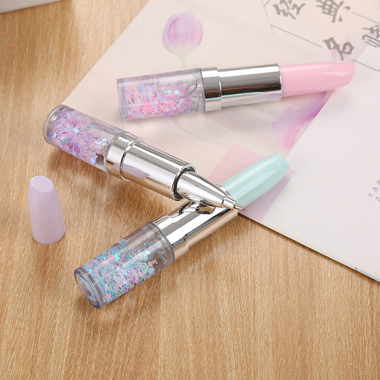 Buy Creative Heart Red Flow Sand Signature Pen Cute Stationery global swanky 2
