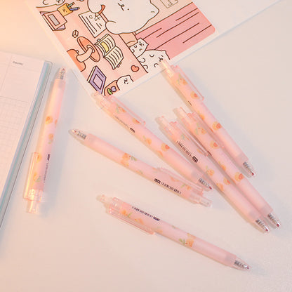 Buy Cute Peach Press Gel Pen Korean Kawaii Stationery Pens Set global swanky 1