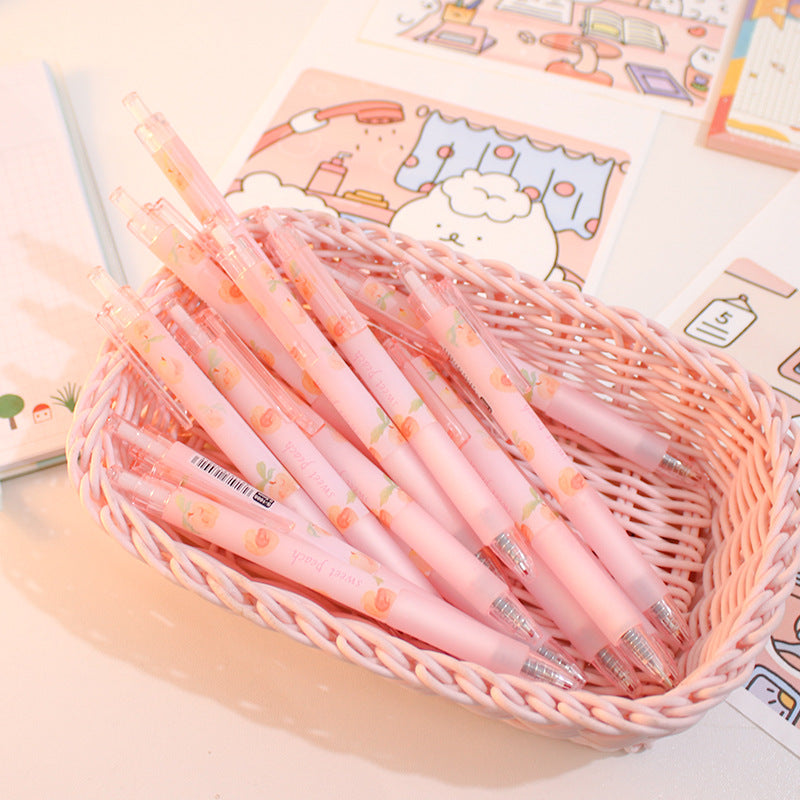 Buy Cute Peach Press Gel Pen Korean Kawaii Stationery Pens Set global swanky 3