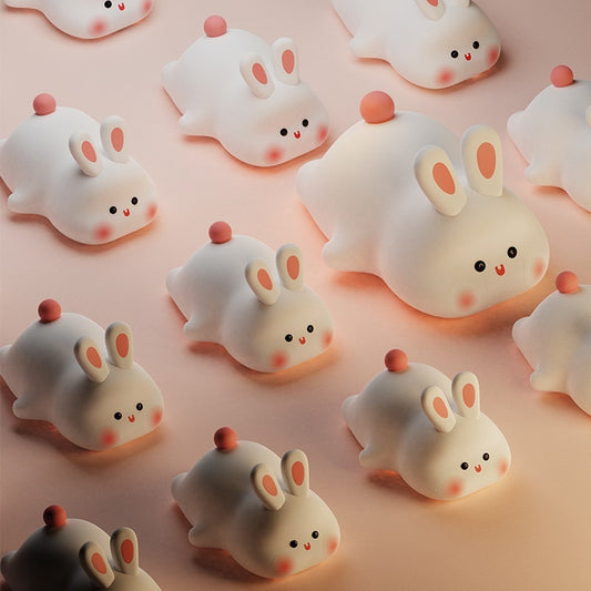 Buy Cute Rabbit LED Night Light Touch Sensor Kids Bedside Lamp global swanky 3