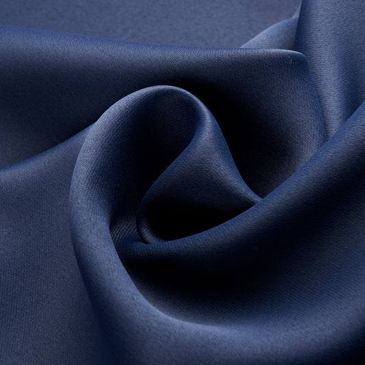 Buy Dark Blue Bedroom Blackout Fabric Printed Curtains for Style Room Global swanky 3