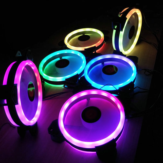 Buy Desktop Computer Cooling Fan Colorful Discoloration RGB Fan global swanky 2