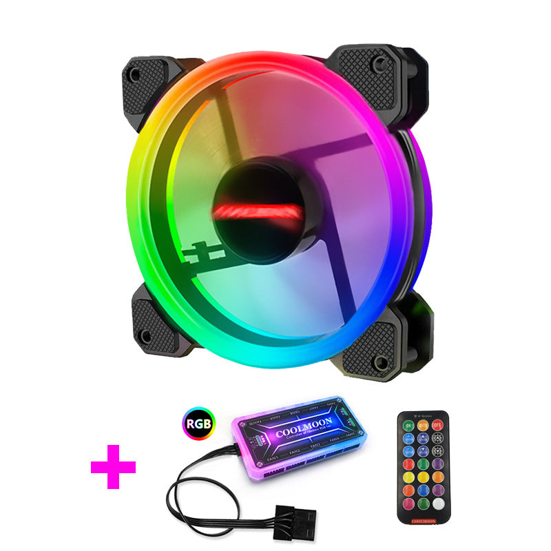 Buy Desktop Computer Cooling Fan Colorful Discoloration RGB Fan global swanky 3
