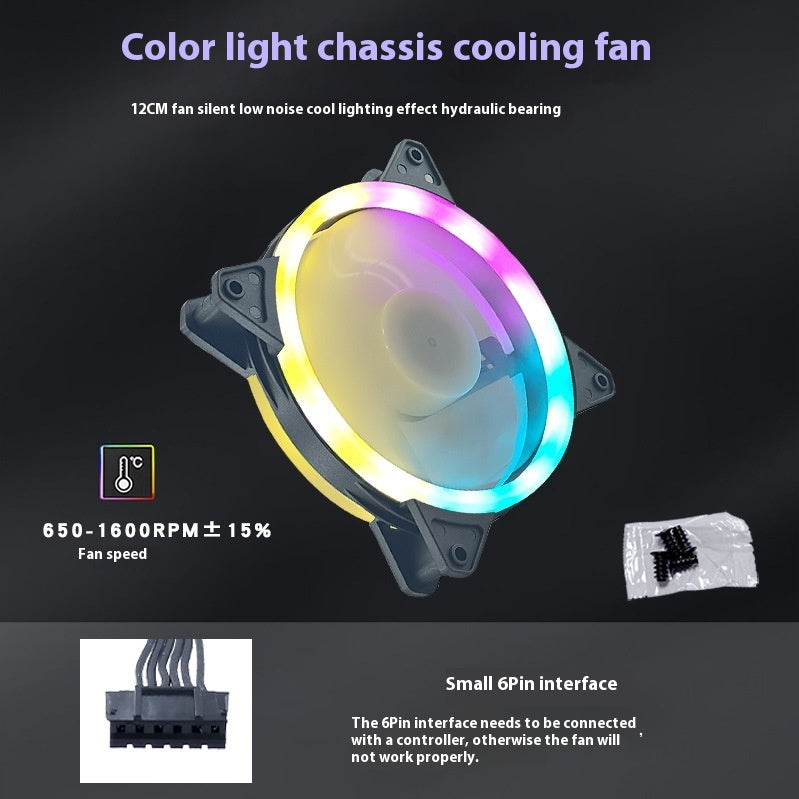 Buy Desktop Computer RGB Mute Chassis Fan for Silent Cooling global swanky 3