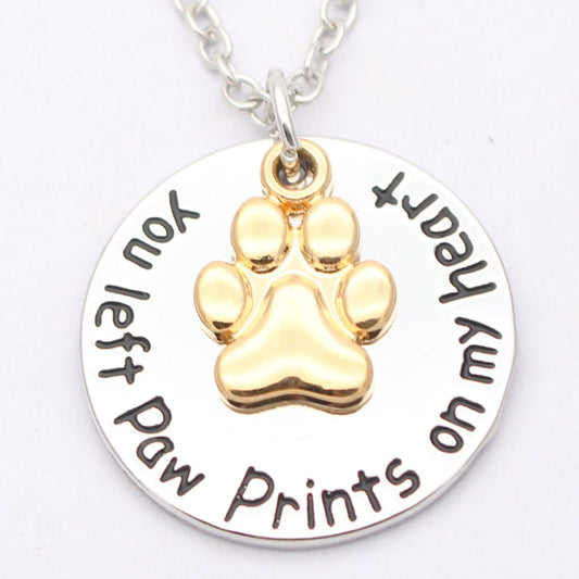 Buy Dog Paw Necklace for Women Stylish Pet Lovers Fashion Jewelry globalswanky 03