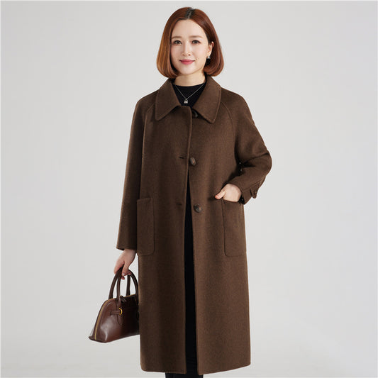Buy Double-Faced Wool Coat Elegant Outerwear for Women & Moms global swanky 1