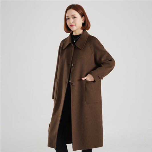 Buy Double-Faced Wool Coat Elegant Outerwear for Women & Moms global swanky 2