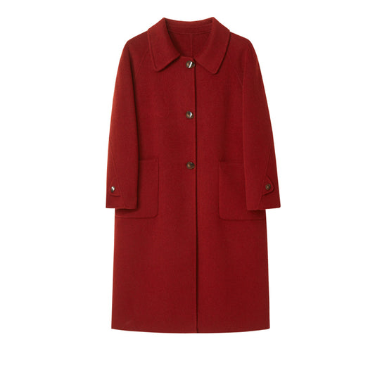 Buy Double-Faced Wool Coat Elegant Outerwear for Women & Moms global swanky 3