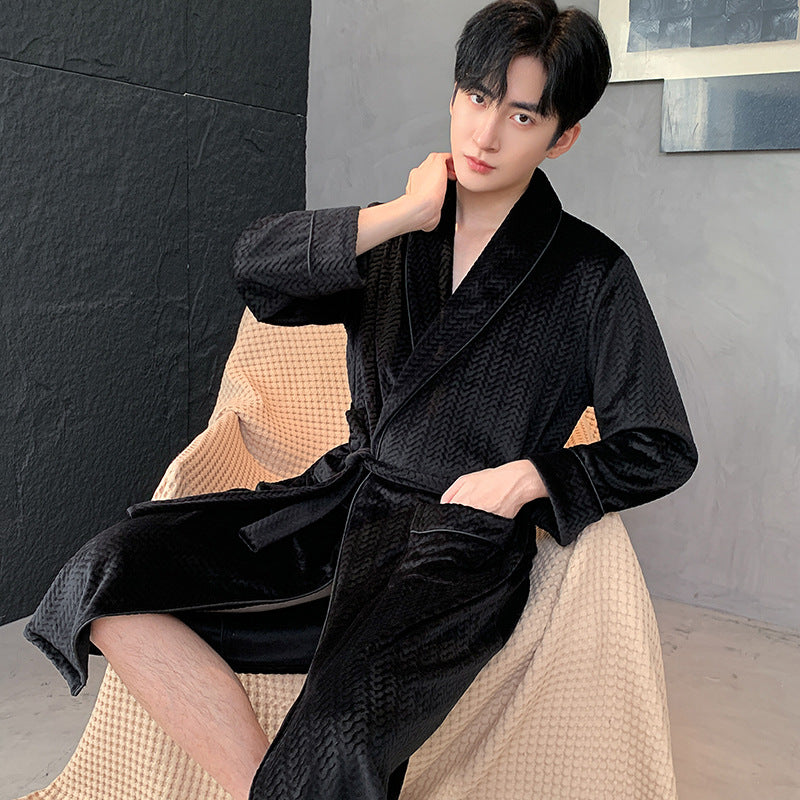Buy Double-Sided Velvet Extra-Thick Island Bathrobe for Comfort
global swanky 3