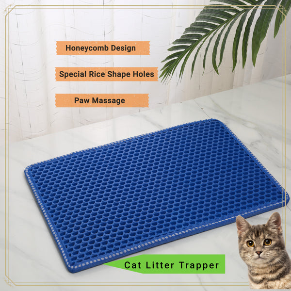 Buy Double-layer Rice Cat Litter Mat for Comfortable Cat Use global swanky 1