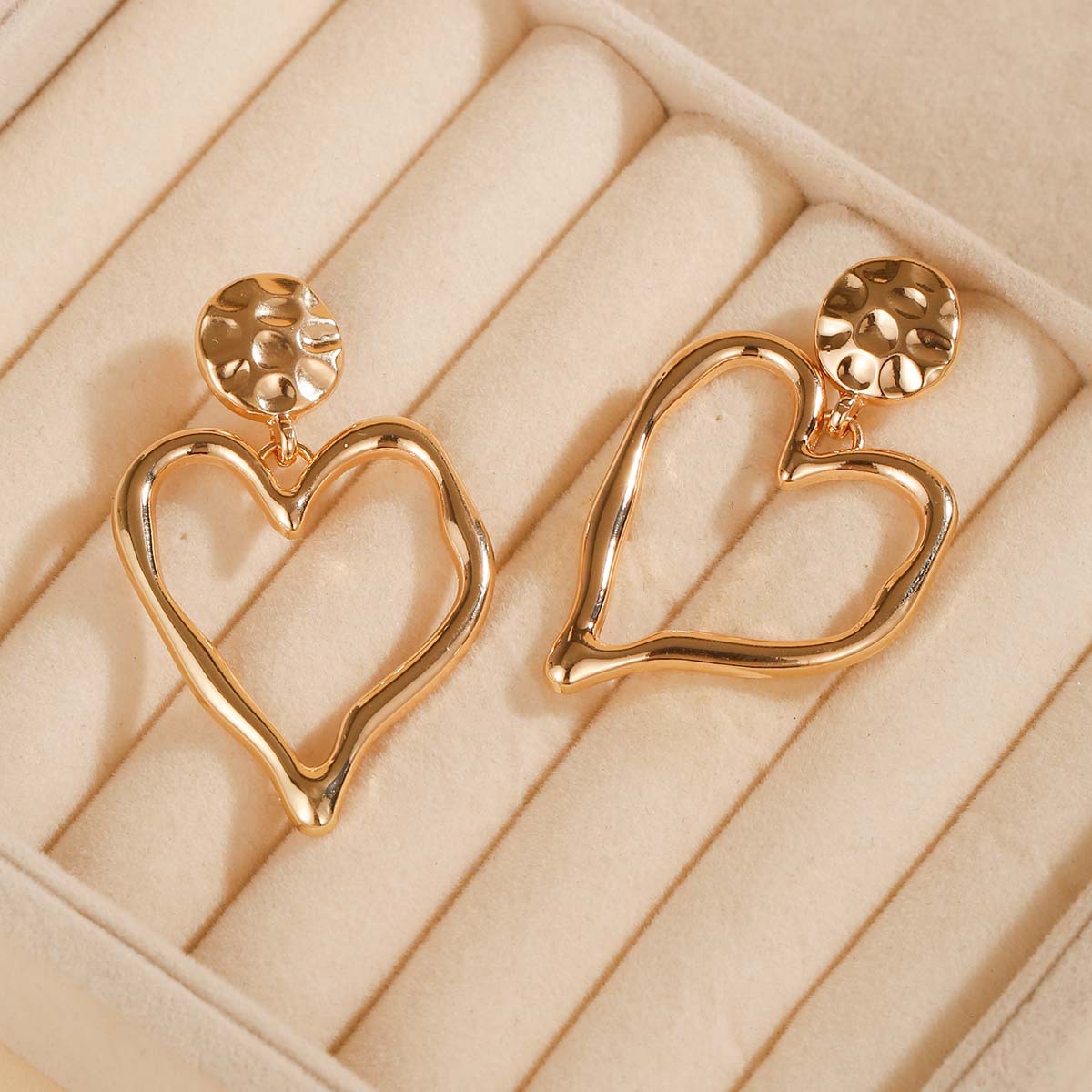 Buy Dramatic Hollow Heart Earrings – Stylish Jewelry for Women global swanky 1
