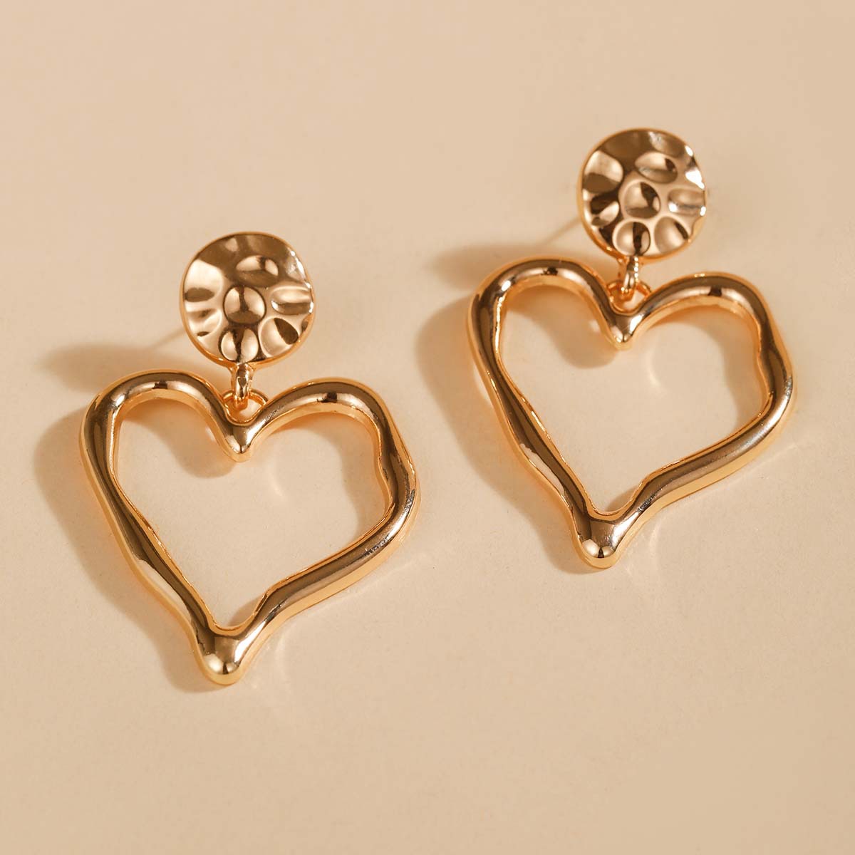 Buy Dramatic Hollow Heart Earrings – Stylish Jewelry for Women global swanky 2