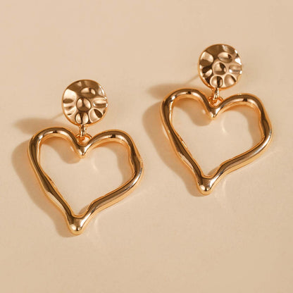 Buy Dramatic Hollow Heart Earrings – Stylish Jewelry for Women global swanky 2