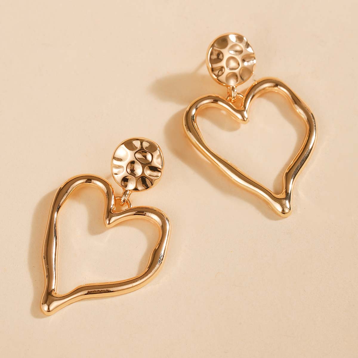 Buy Dramatic Hollow Heart Earrings – Stylish Jewelry for Women global swanky 3