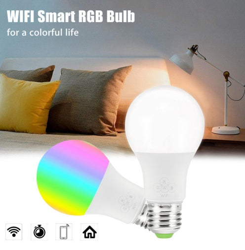 Buy E27 B22 RGB Smart LED Bulb with Music & App Control global swanky 4
