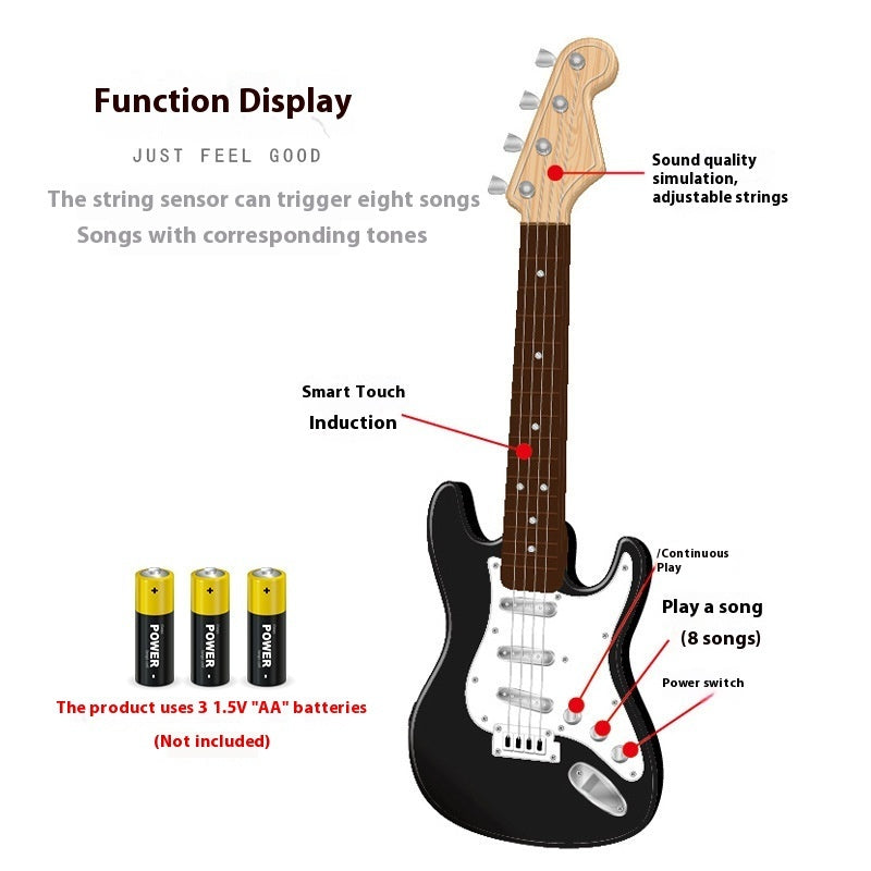 Buy Electric Guitar Toy 4 String Beginner Musical Instrument global swanky 3
