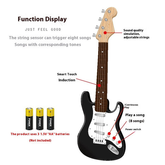 Buy Electric Guitar Toy 4 String Beginner Musical Instrument global swanky 3