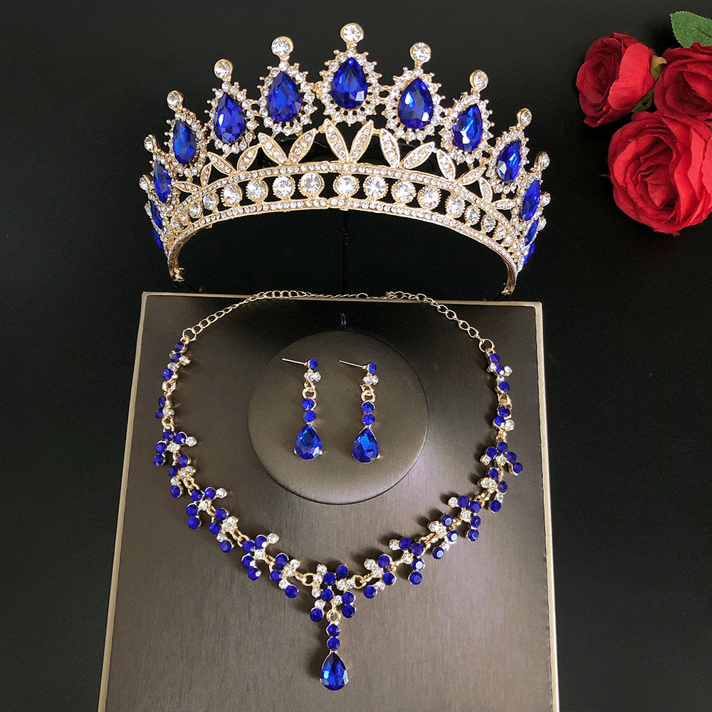 Buy Elegant Royal Queen Bridal Jewelry Sets with Tiara Crown. global swanky 2