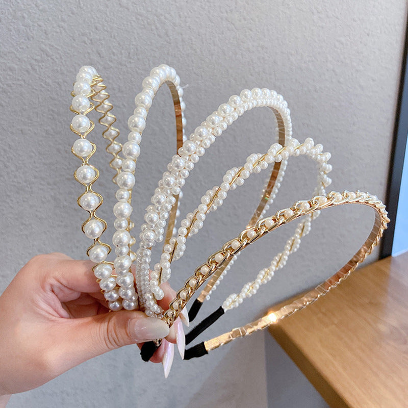Buy Elegant Thin Pearl Headband for Girls and Women Fashion. global swanky 1
