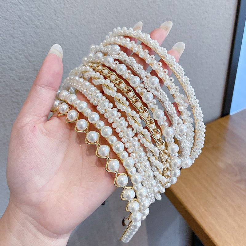 Buy Elegant Thin Pearl Headband for Girls and Women Fashion. global swanky 2