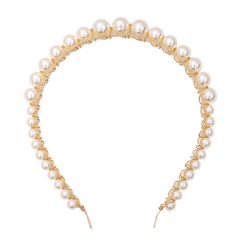 Buy Elegant Thin Pearl Headband for Girls and Women Fashion. global swanky 3