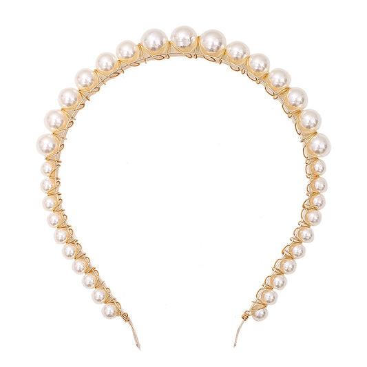 Buy Elegant Thin Pearl Headband for Girls and Women Fashion. global swanky 3