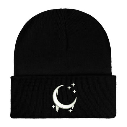 Buy Embroidered Knitted Hat With Moon & Stars – Autumn Winter global swanky 3