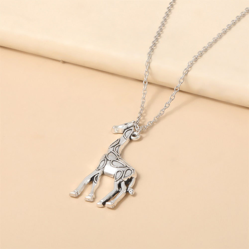 Buy European American Style Giraffe Pendant Alloy Necklace Gift global swanky 2